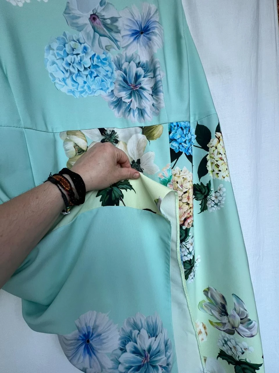 Mouwloze jurk met hortensia-print – photo 8